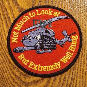 UH-1 Helicopter Embroidered Patch Not Much To Look At But Extremely Well Hung